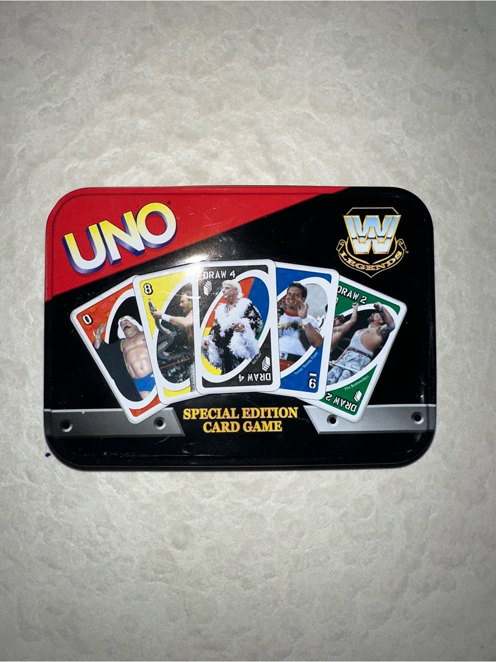 2006 WWE LEGENDS UNO CARD GAME Flair Heenan Hogan Piper Jake Snake WWF Complete